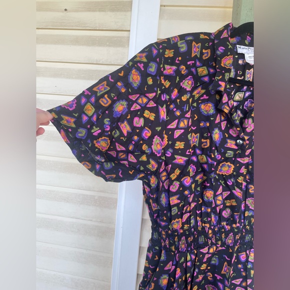 Vtg NWT 80s Women’s Petites by Gemini V size 20 Multi color Romper - Picture 3 of 7